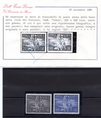 Tobia Posta Aerea Nr. 16/17 Serie Zert. Diena - MNH