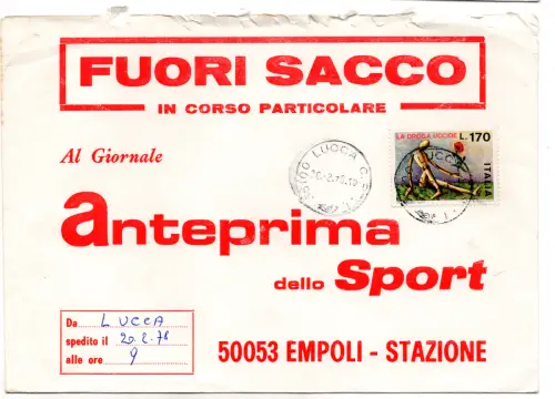 Die Droge tötet 170 Lire isoliert auf Beutel Aus Sack