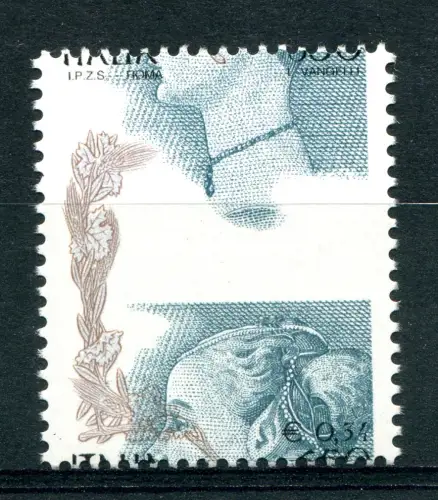 Frau in der Kunst Lire 650 / Euro 0,34 Sorten verschobene Zahnung und Druck