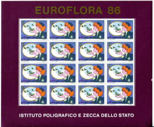 Euroflora Erinnerungszettel 1986