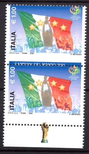 Fußball - Italien Meister 2006 unteres Paar Sorte verschobene Verzahnung