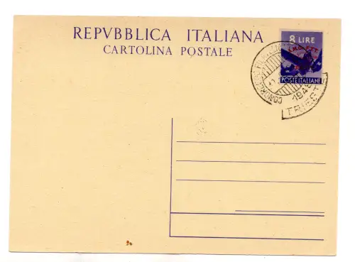 Trieste A - Lire 8 Congress Filat. Triestino Nr.C9 gebraucht Ann. spezielle