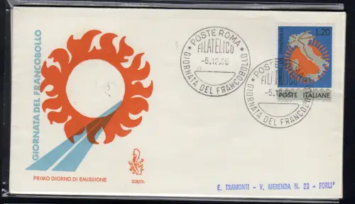 Italien FDC Venetia 1965 VII Tag der nicht gereisten Briefmarke