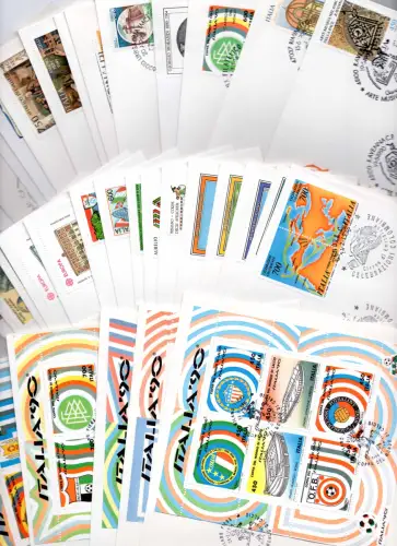 Italien 1990 kompletter Jahrgang auf Umschlägen FDC Venetia
