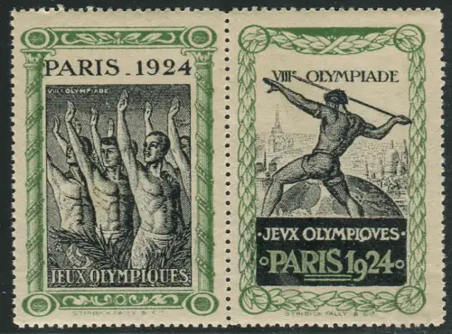 Erinnofili Gedenken an die Olympischen Spiele 1924 in Paris