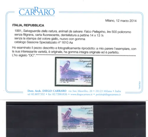 Blaufalke – Sorte ohne Gelbdruck