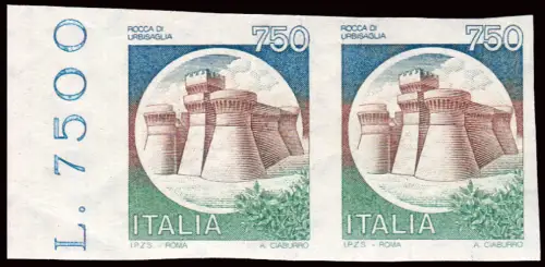 Castelli Lire 750 Sorte Paar horizontal ungezähnt