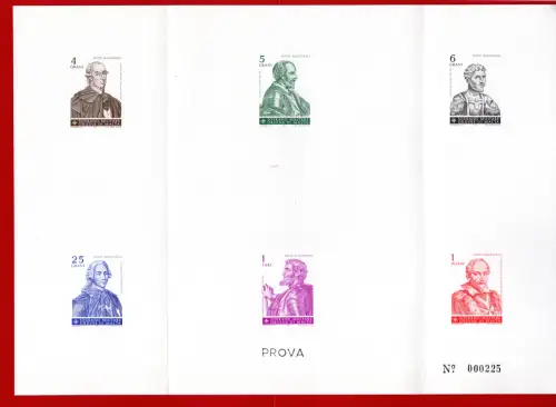 SMOM 1974 Gran Maestri n. 94/99 Druckprobe Serie