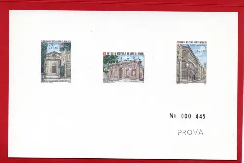 SMOM 1976 Sitz der Bestellung Nr. 116/118 Druckprobe Serie