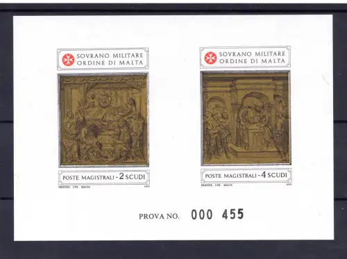 SMOM 1979 Formelle del Battisterium n. 161/162 Druckprobe