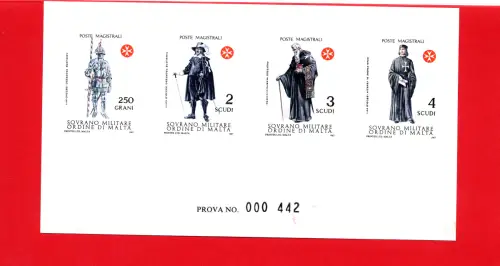 SMOM 1987 Uniformen Nr. 272/275 Druckprobe Serie