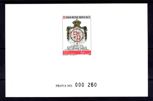 SMOM 1988 Großmeisterwahl Nr. 283 Druckprobe