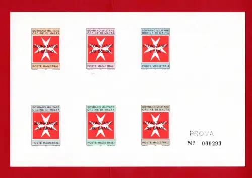 SMOM 1975 Segnatasse Nr. 11/16 Druckprobe