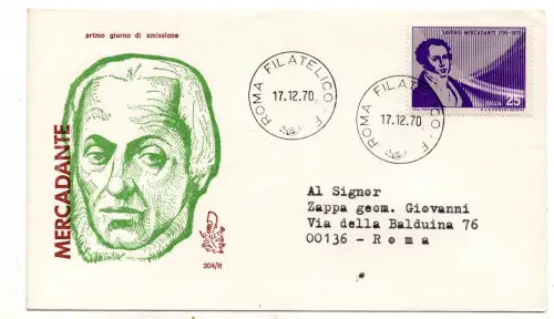 Italien FDC Venetia Mercadante Teleselezione reiste nach Italien