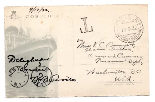 Motorschiff Vulcania - Postkarte