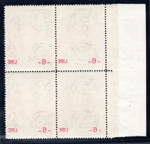 Roosevelt Lire 6 von 5 P.A. n. 71l Viertel Sorte Aufkleber MNH