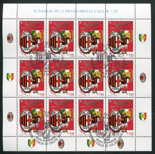 Fußball - Milan Campione 2011 figürliche Annullierung FDC