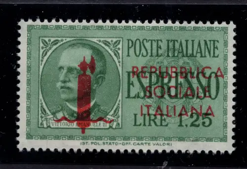 Espresso Lire 1,25 Nr. 21 von Verona oben in rot orange - MNH