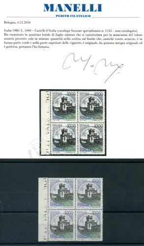 Castelli Lire 1.000 Sorten ohne Orangendruck