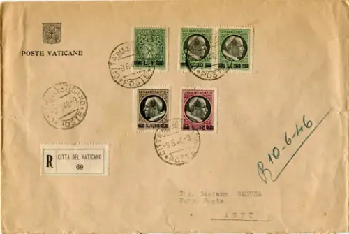 Überdruckt Lire 30 von 20 Paaren + Ergänzungen auf Umschlag