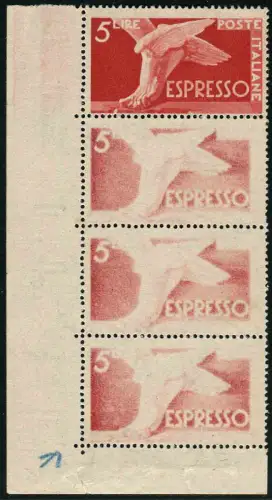 Espresso Lire 5 Sorten unvollständiger Druck