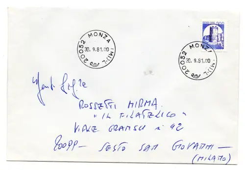 Castelli Lire 200 Ausgabe für isolierte Spule erster Tag des Tarifs