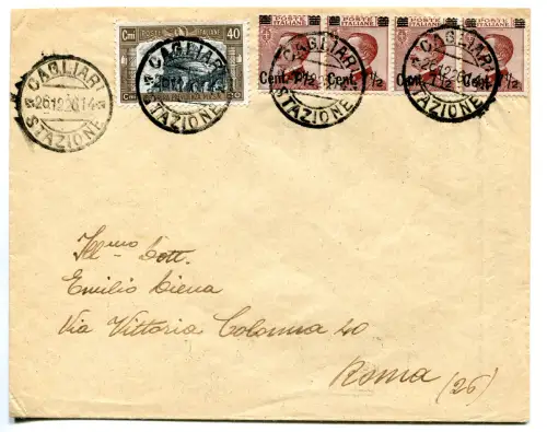 Miliz I Cent. 40 auf Umschlag