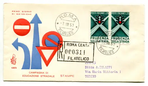 Straßenerziehung Paar auf Umschlag Venetia Venezia Racc.