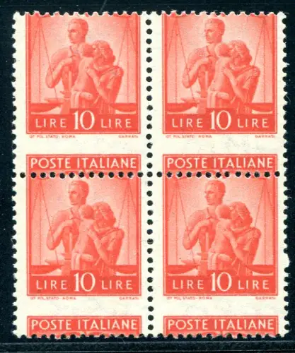 Democratica Lire 10 orange Post unten