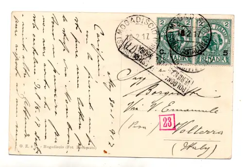 Somalia - Leoni C. 5 von 2 Küssen Paar auf Postkarte