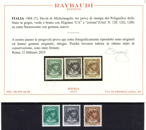 Technische Nachweise der Staatspolygraphie - Bildnis David von Michelangelo