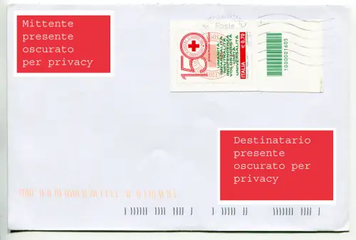 Genfer Konvention mit Barcode isoliert auf Umschlag