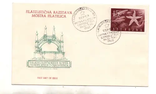 Triest B - Stella Marina Capodistria auf FDC Umschlag