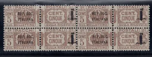 Postpakete Cent. 5 Band Nr. 36b Komma nach REP MNH