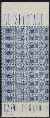 Postpakete Cent. 10 Aufdruckschelle mm. 36 + 39 - postfrisch