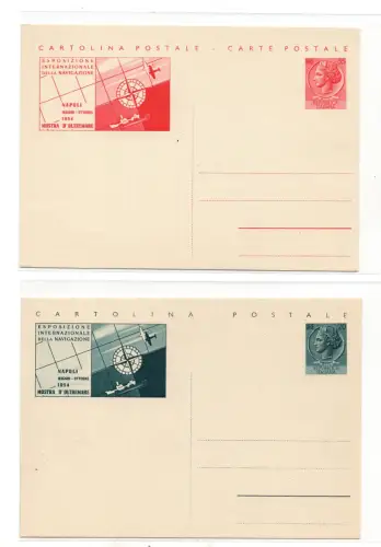 Postkarten Ausstellung 20 Lire und 35 Lire
