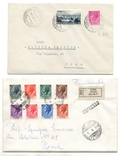 Siracusana Rad Nr. 710/718 acht Werte auf Umschlag