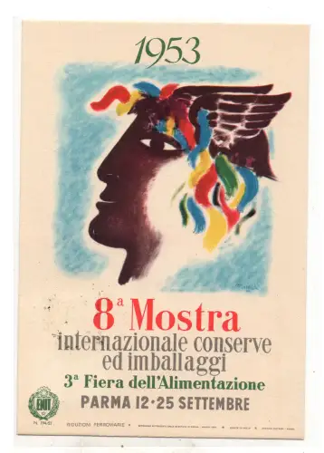 Lebensmittelmesse - Postkarte signiert C. Mattioli