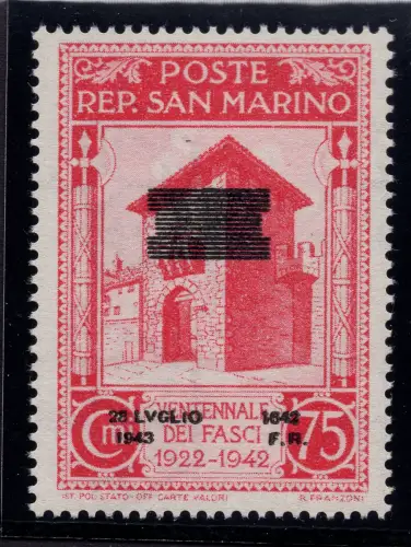 Fall des Faschismus Cent. 75 n. 259ecaa - Datum unten postfrisch