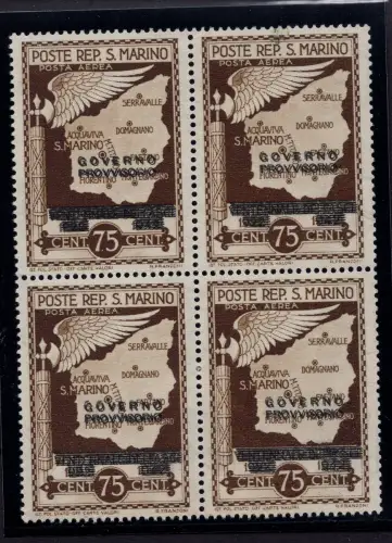 Provisorische Regierung Cent. 75 Nr. A44aa Doppelaufdruck - MNH