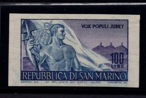 Lavoratori Lire 100 Nr. 340a ungezähnt - MNH