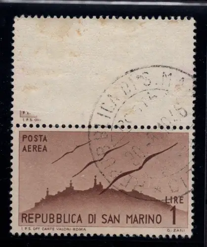 1946 Vedute P.A. Lesen Sie 1 fehlender Druck paarweise mit normalem