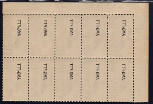 Triest A - Luftpost Lire 25 Nr. 21h Block mit Abziehbild - MNH