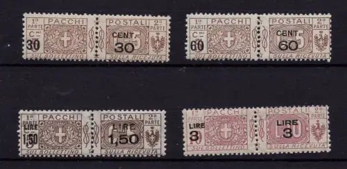 Aufdruckte Postpakete Nr. 20/23 MNH