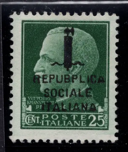 Centschelle. 25 Nr. 491 Sorte Republica Posiz. 92 di Roma - MNH