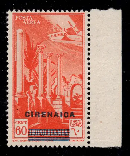 Kyrenaika - Luftpost 60 c. orange nicht ausgegeben Nr. 40