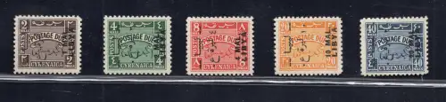 Unabhängiges Libyen Tripolitanien Steuermarken Nr. 8/12 Serie MNH
