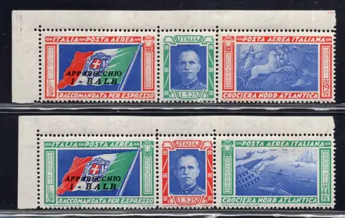 Nordatlantikkreuzfahrt Balbo Luftpost Nr. 51A/52A - MNH