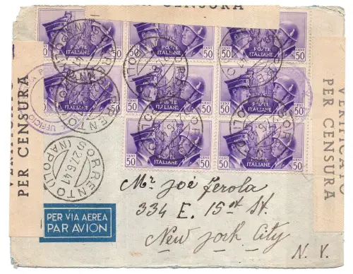 St. Antonius Einschreiben Luftumschlag in die USA