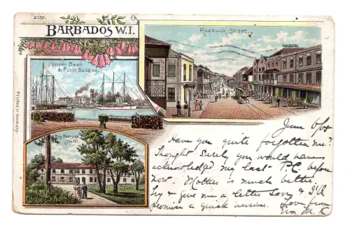 Barbados farbig gereist 1905